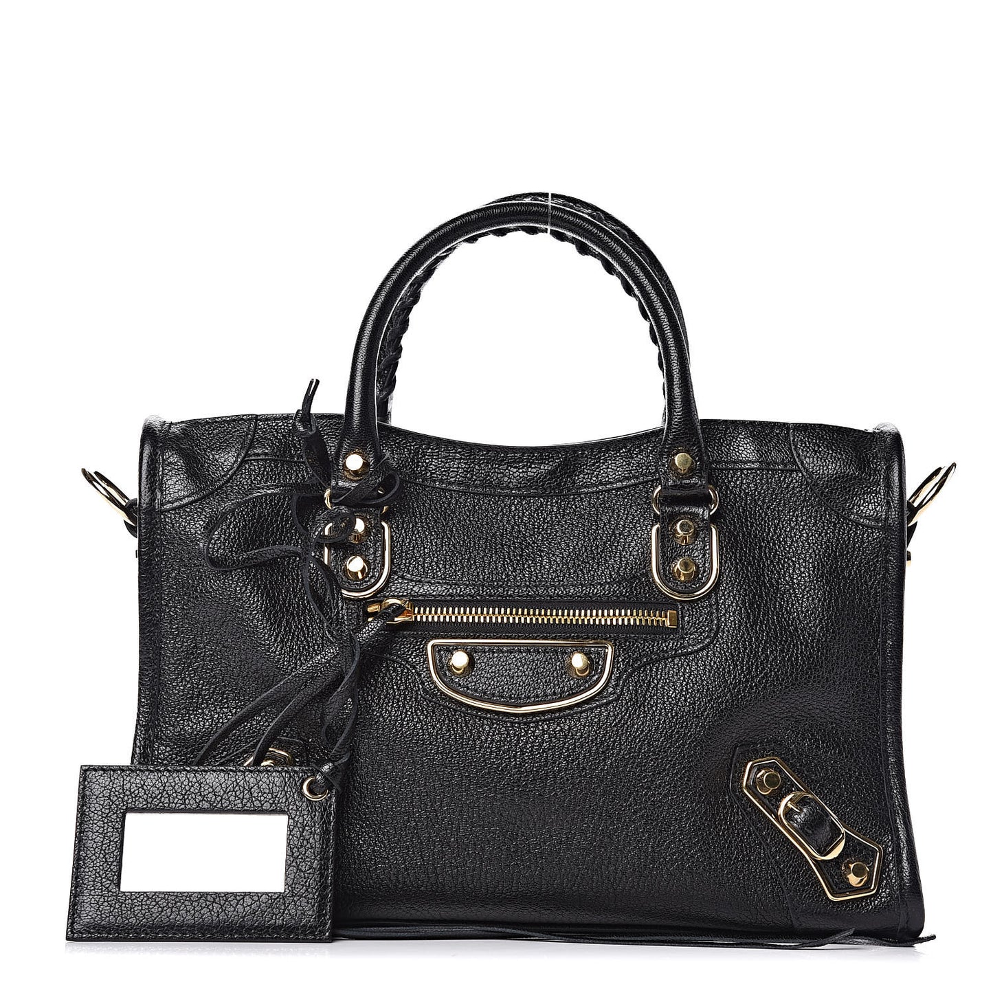 Chevre Gold Metallic Edge Hardware S City Black