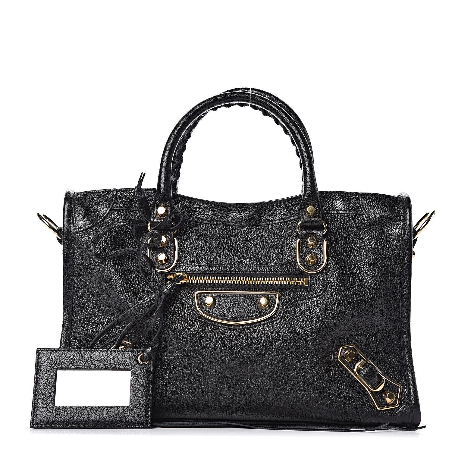 Balenciaga Chevre Gold Metallic Edge Hardware S City Black 1 of 9