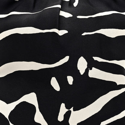 Dolce & Gabbana Satin Zebra Print Chain Clutch Black 7 of 9