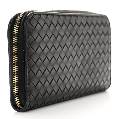 Bottega Veneta Nappa Intrecciato Zip Around Wallet Black 3 of 8