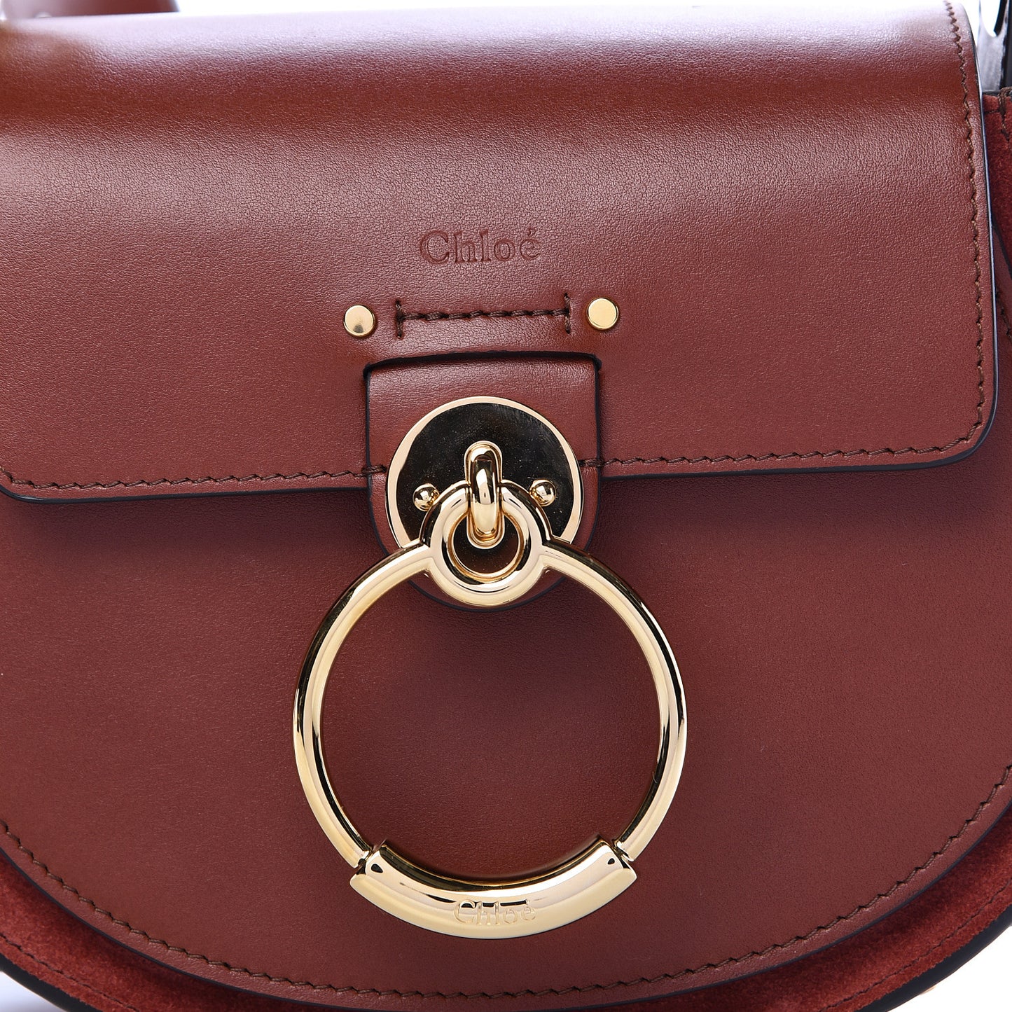 Calfskin Small Tess Bag Sepia Brown
