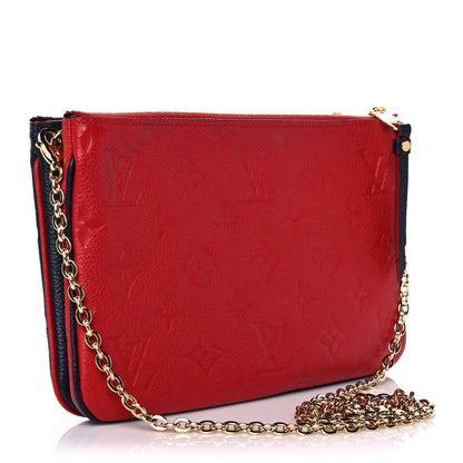 Louis Vuitton Empreinte Double Zip Pochette Marine Rouge 3 of 8