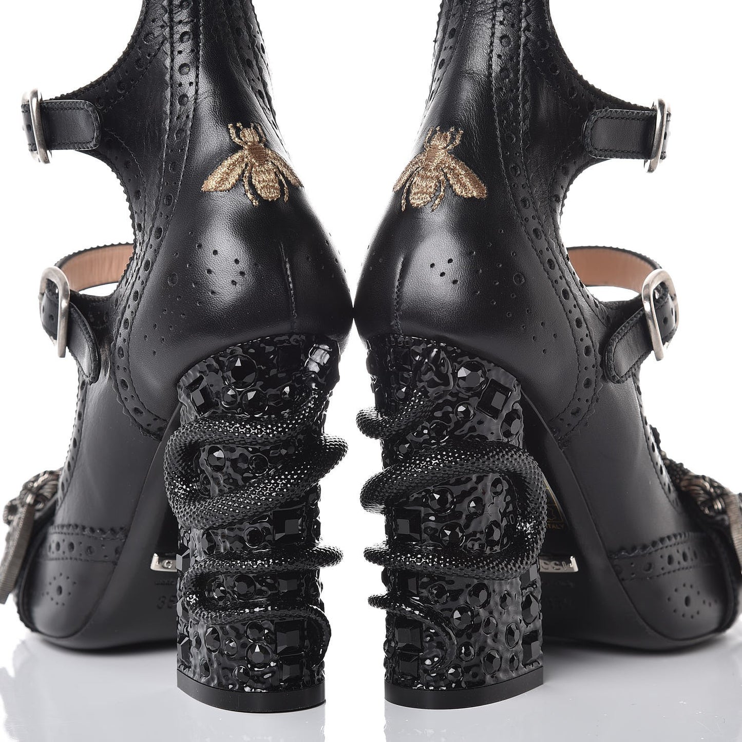Calfskin Queercore Mid Calf Loafer Pumps 35.5 Black