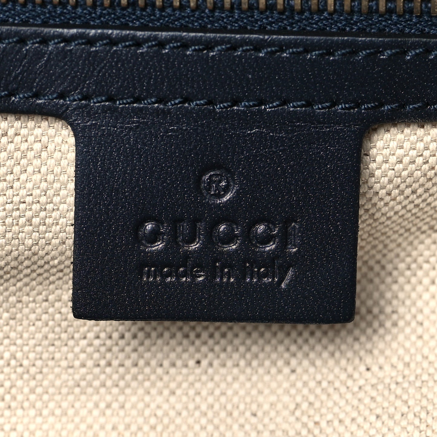 Monogram Selleria Calfskin Vintage Web Medium Boston Beige Blue