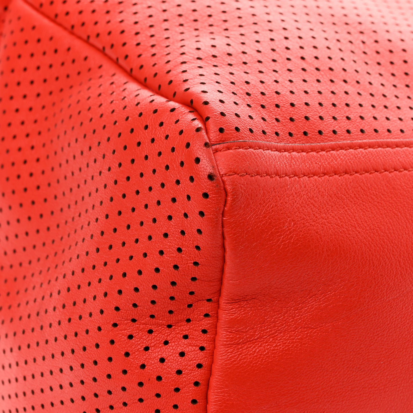 Lambskin Perforated Small Pandora Pop Red