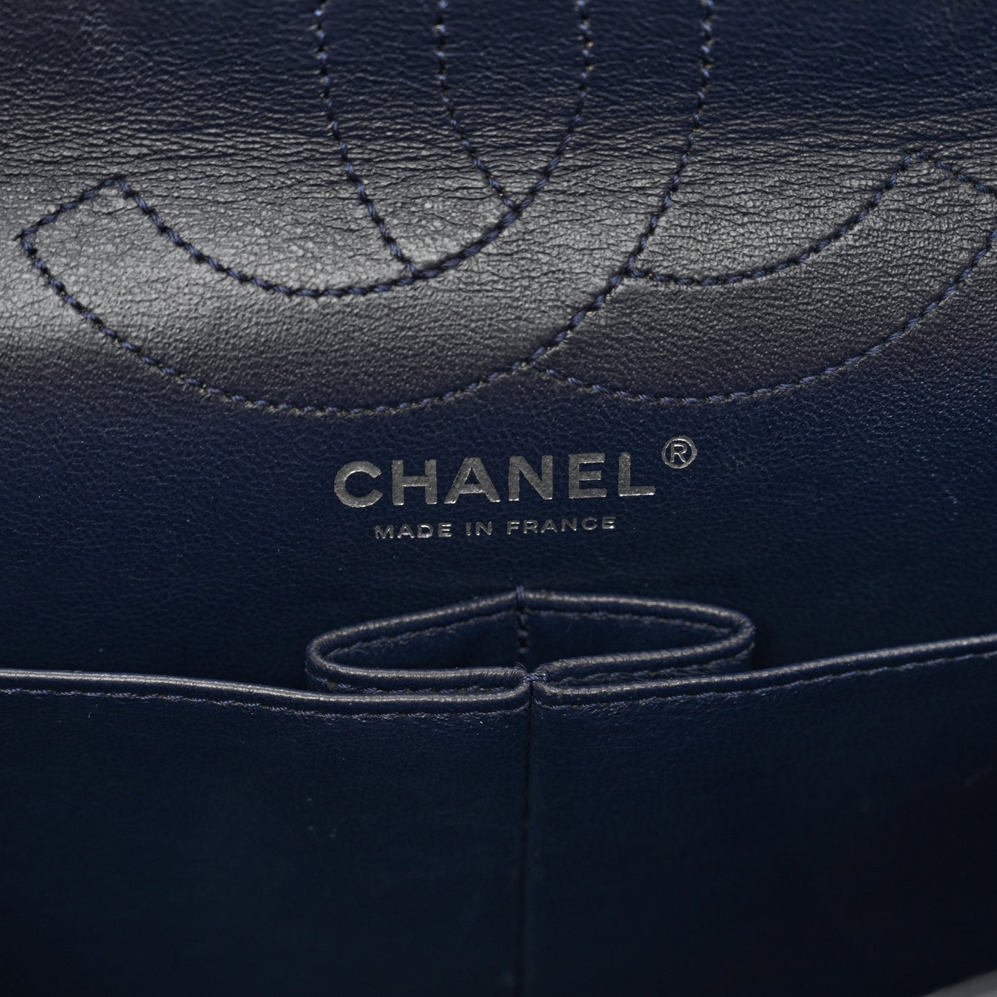 Aged Calfskin Quilted 2.55 Reissue 226 Flap Navy Blue