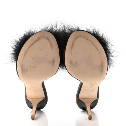 Louis Vuitton Marabou Crystal LV Marilyn Mule 39 Black 5 of 9