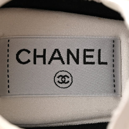 Chanel Cotton Sneakers 38.5 Light Turquoise White 7 of 9