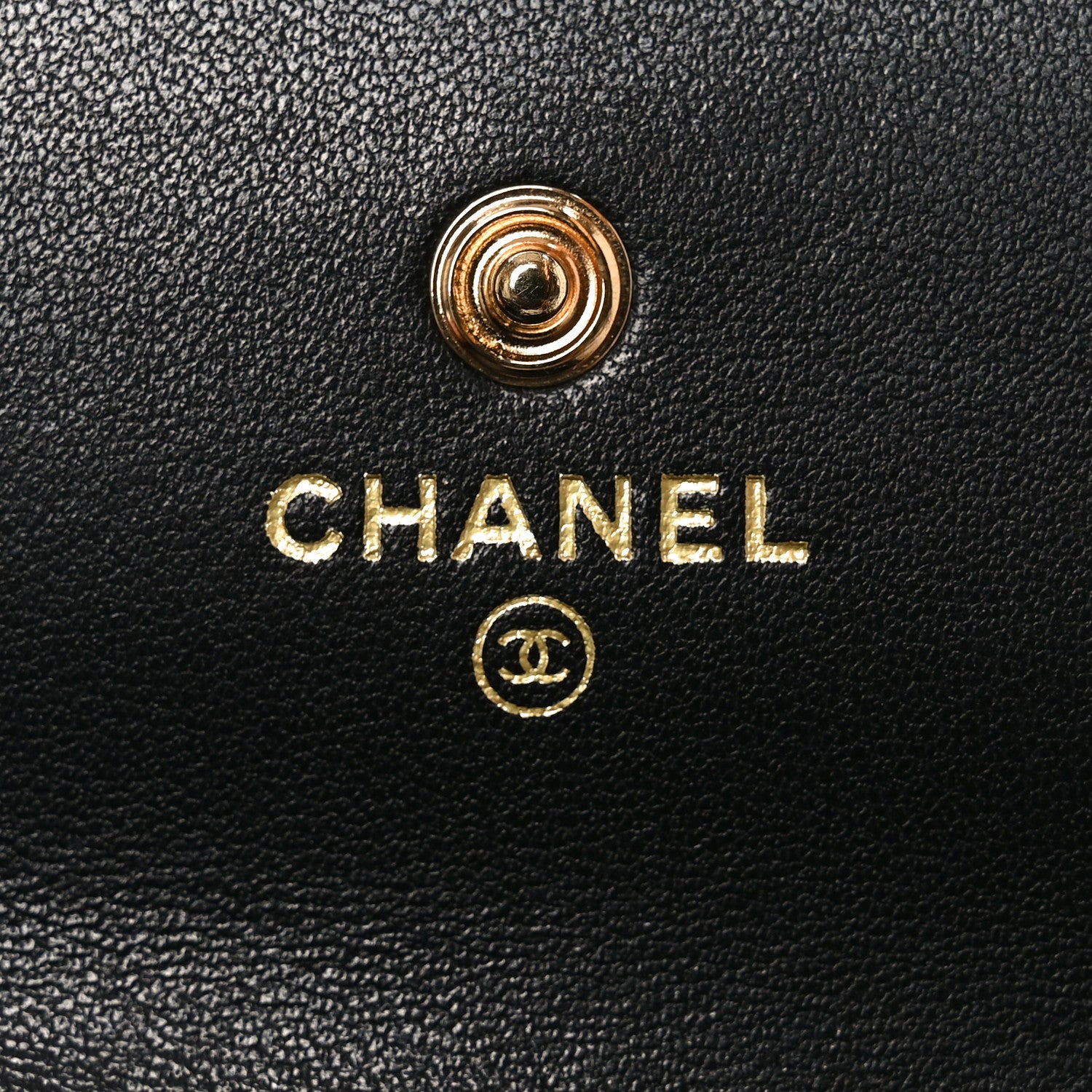 Chanel Calfskin Crocodile Embossed Crococo Flap Wallet Black 6 of 9