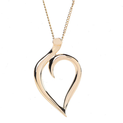 Tiffany 18K Yellow Gold Open Leaf Pendant Necklace 4 of 7