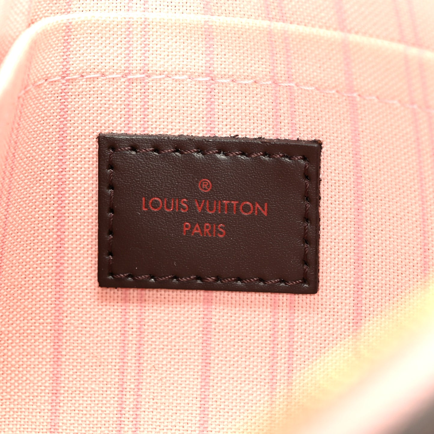 Damier Ebene Neverfull MM GM Pochette Rose Ballerine