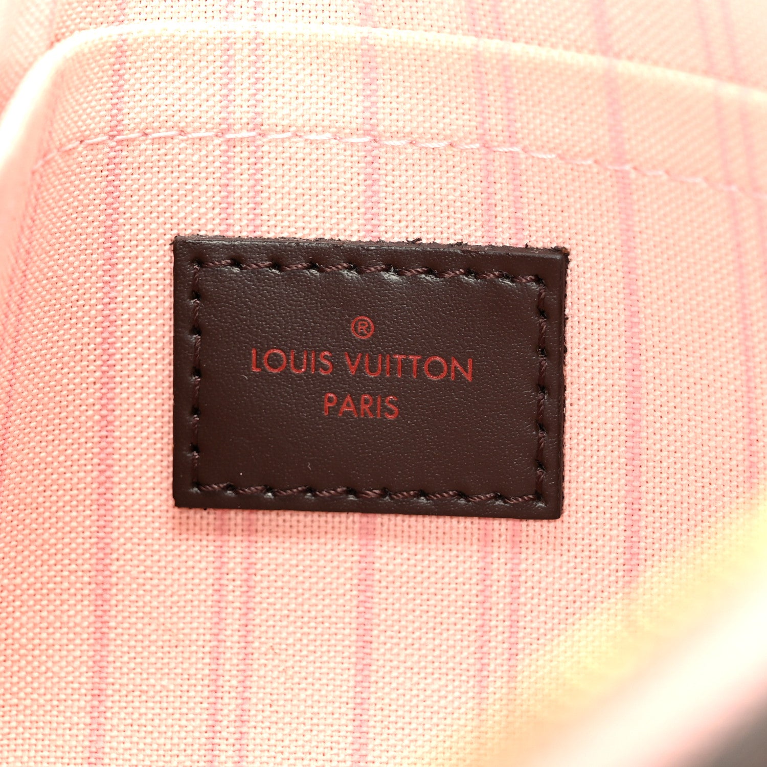 Louis Vuitton Damier Ebene Neverfull MM GM Pochette Rose Ballerine 6 of 9