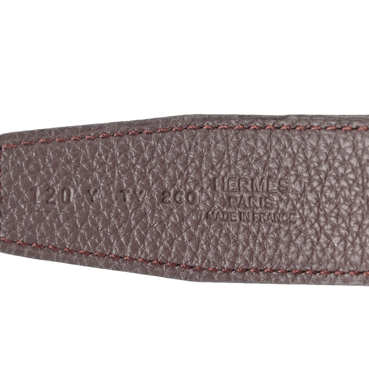 Hermes Box Togo 32mm Belt Strap 120 48 Black Chocolate 3 of 6