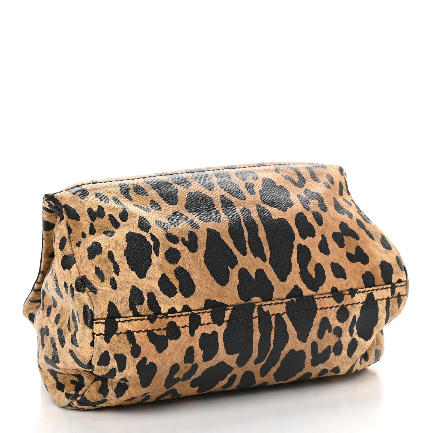 Calfskin Leopard Print Mini Pandora Multicolor