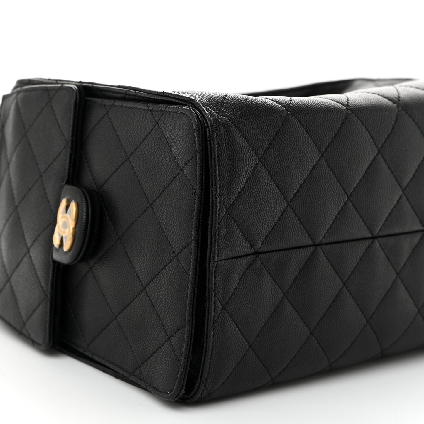 Caviar Quilted Medium Chanel 25 Handbag Black