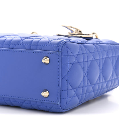 Christian Dior Lambskin Cannage Small My ABCDior Lady Dior Blue 10 of 14