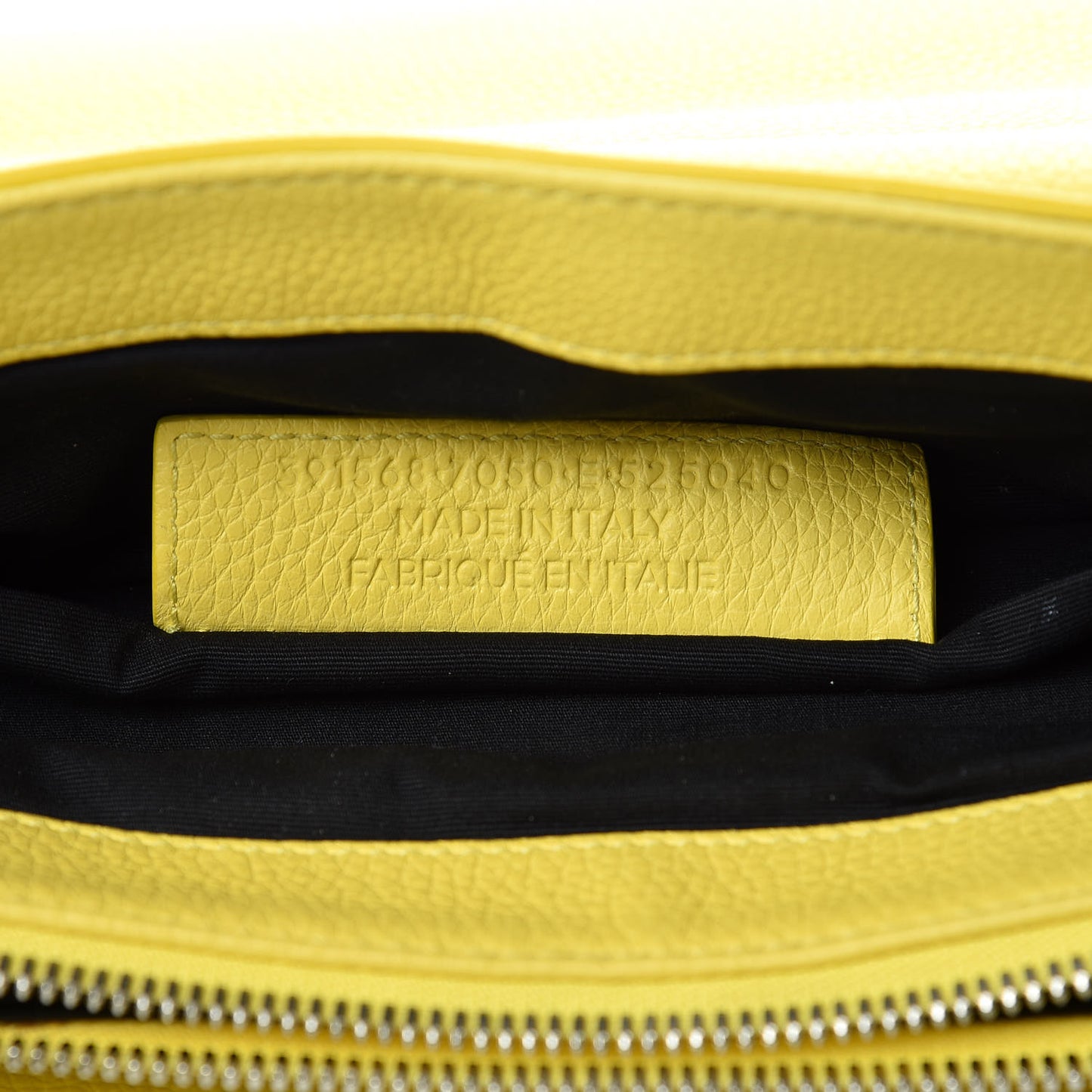 Grained Calfskin Le Dix Small Soft Cartable Jaune Tournesol