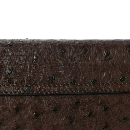 Prada Ostrich Beaded Bag Brown 19 of 23