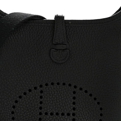 Hermes Taurillon Clemence Evelyne TPM Black 8 of 12