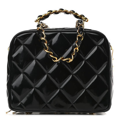 Chanel Patent Quilted Vanity Case Black 1 of 13