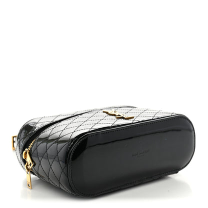 Saint Laurent Patent Quilted Gaby Vanity Bag Black 4 of 9
