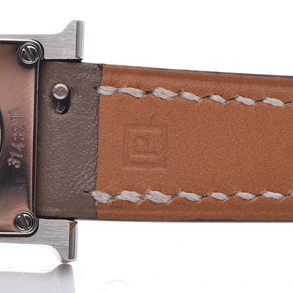 Hermes Stainless Steel Swift 17.2mm Heure H Hour Watch Etoupe 8 of 11