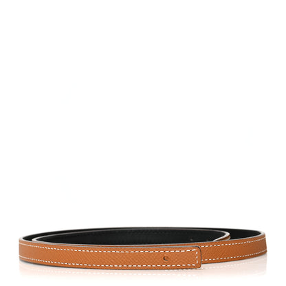Hermes Epsom Swift 13mm Belt Strap 80 Gold Black 1 of 5
