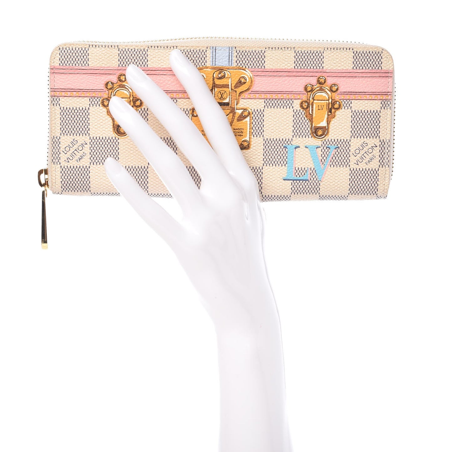 Damier Azur Summer Trunks Clemence Wallet