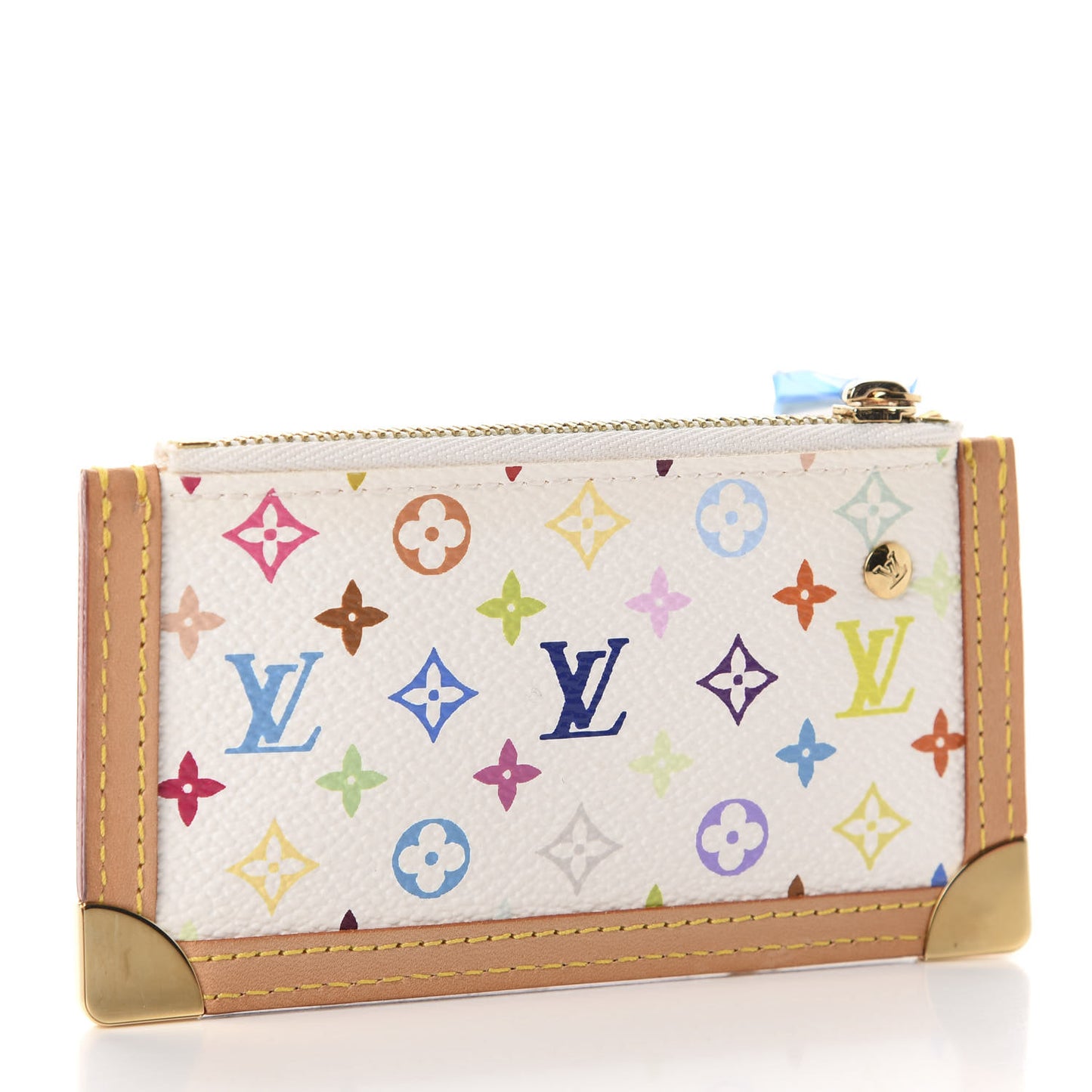 Monogram Multicolor Key Pouch White