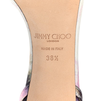 Jimmy Choo Canvas Tie-Dye Minny Oasis 85 Sandals 38.5 Multicolor 6 of 13