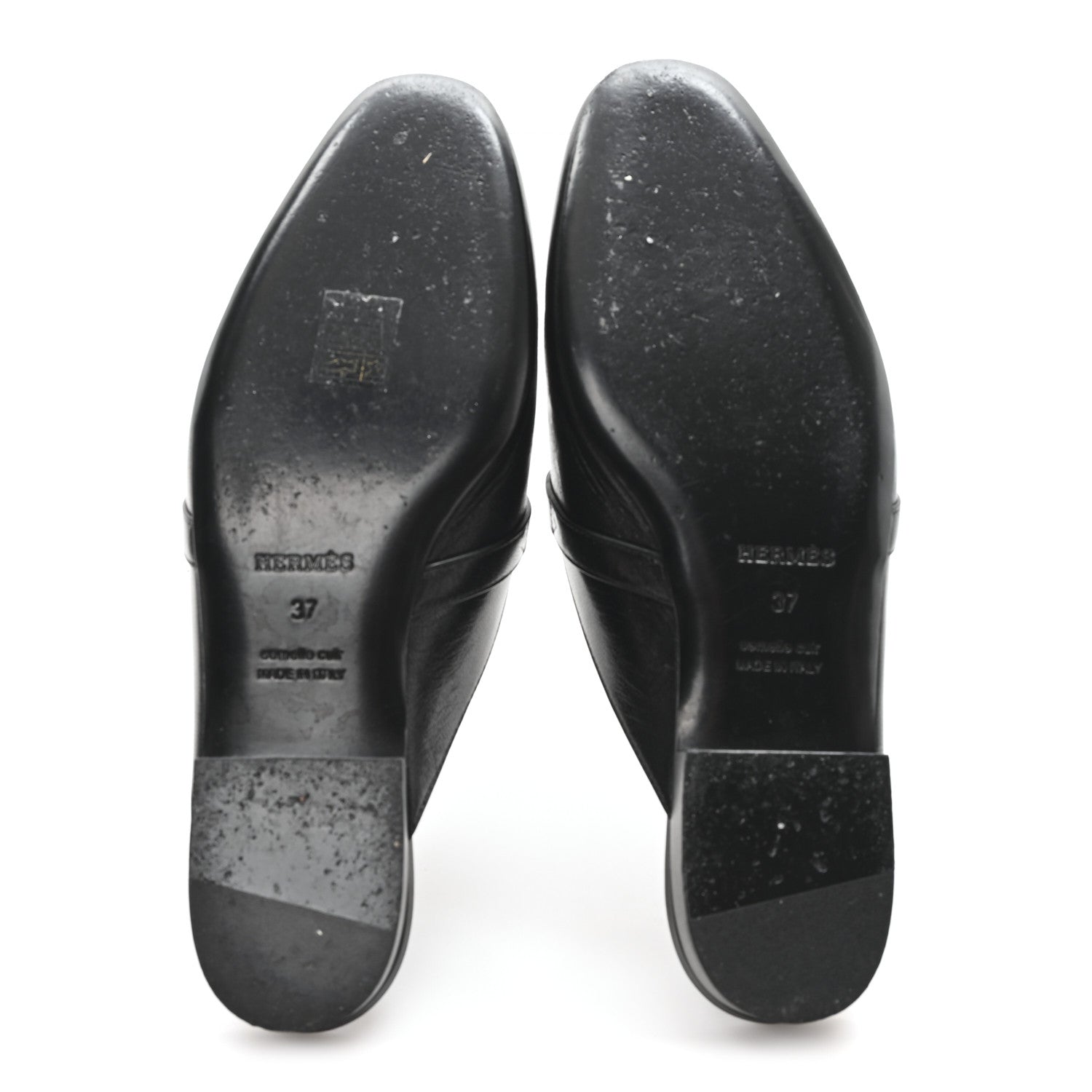 Hermes Goatskin Oz Mules 37 Black 6 of 9