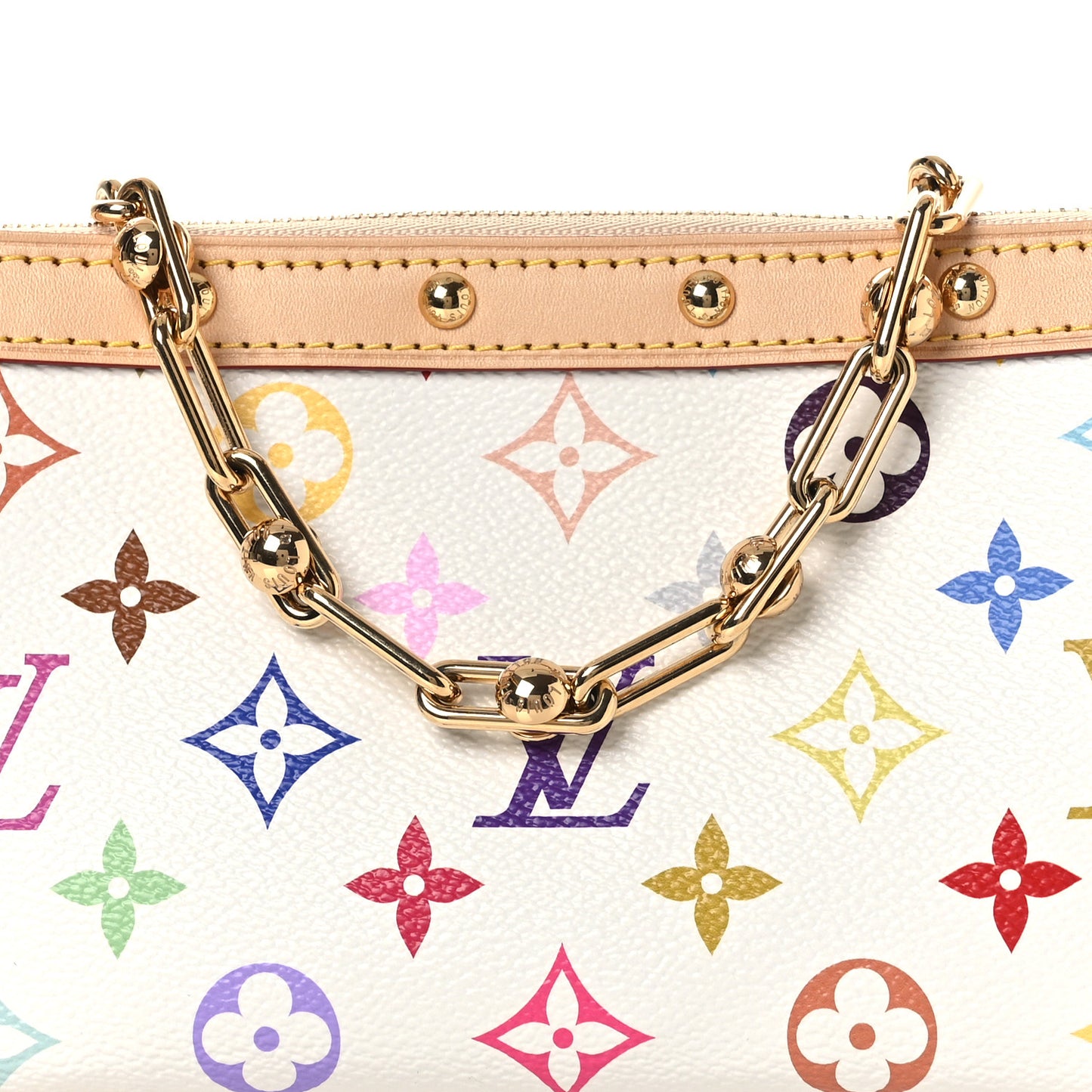LV X TM Monogram Multicolor Pochette Accessories White