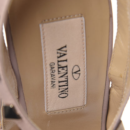 Valentino Garavani Patent Nappa Rockstud Ankle Strap 100mm Pumps 36.5 Poudre 8 of 9