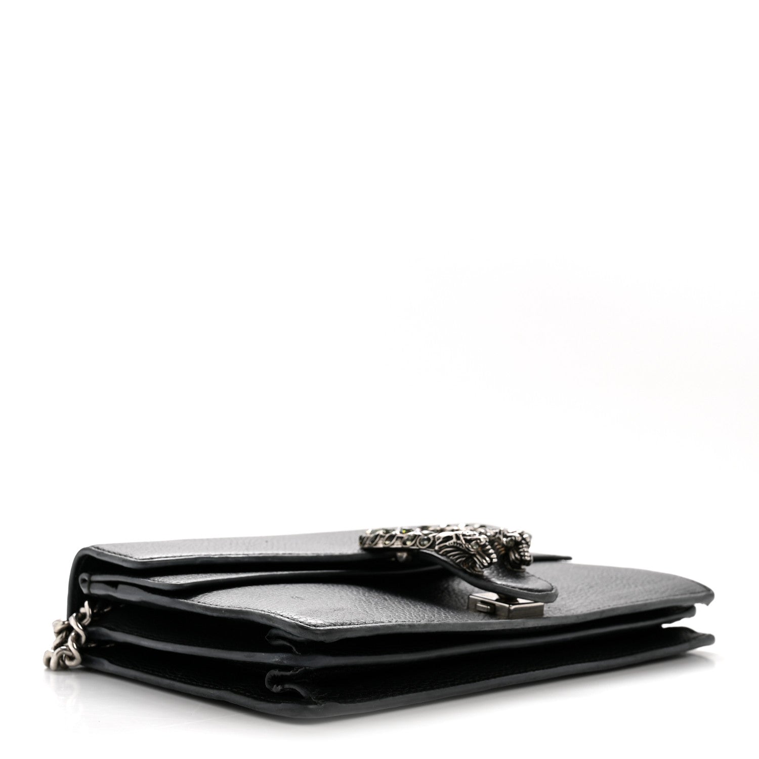 Gucci Pebbled Calfskin Small Dionysus Shoulder Bag Black 4 of 13
