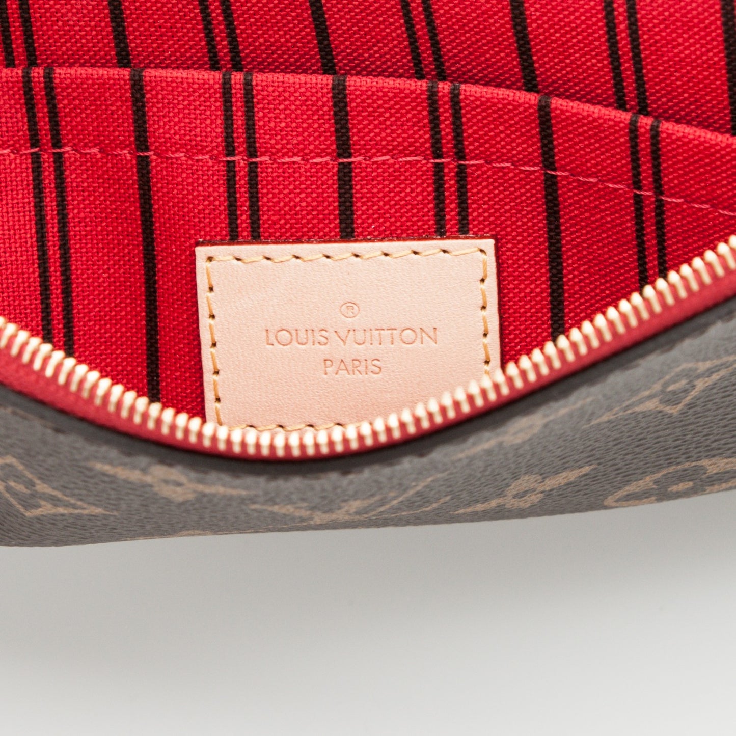 Monogram Neverfull MM GM Pochette Cherry