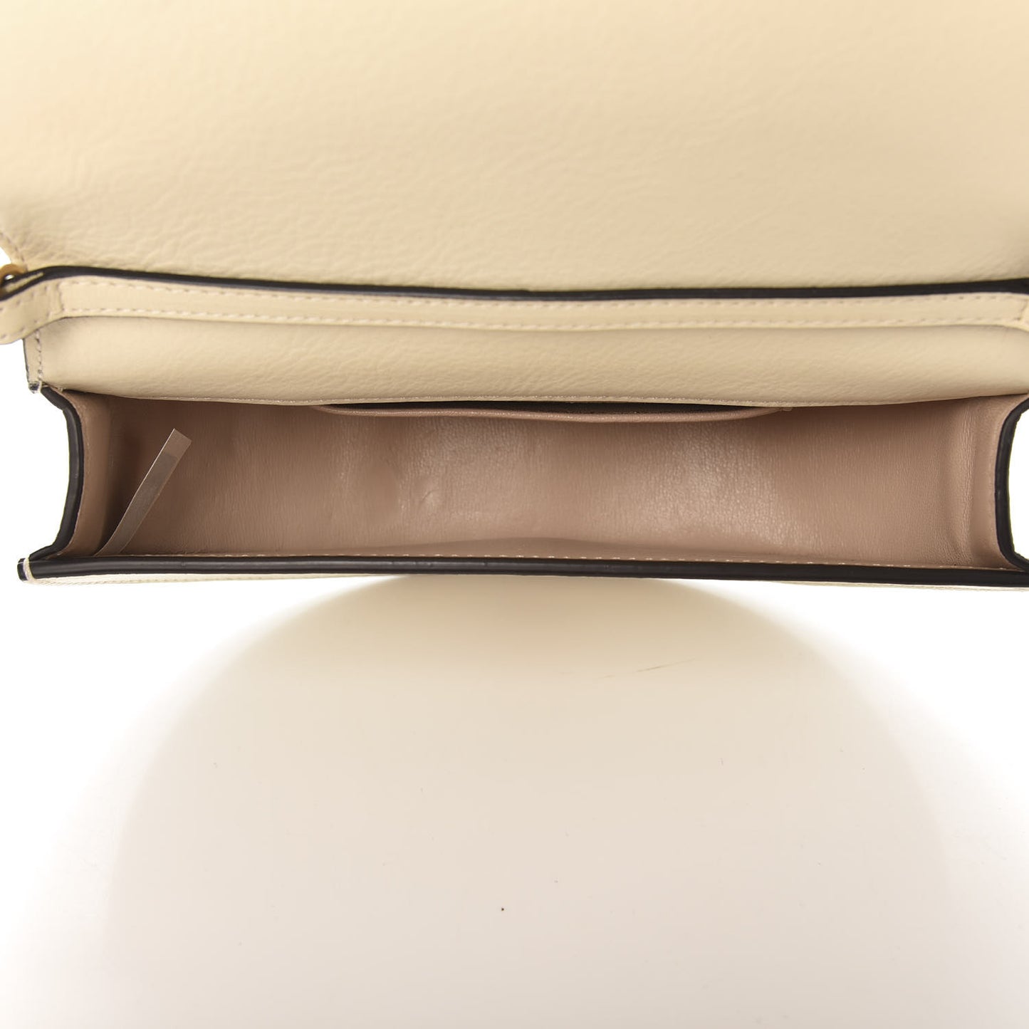 Calfskin Small Nile Bracelet Minaudiere Bag Off White