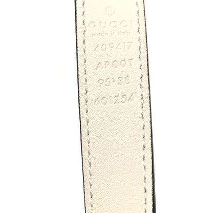Gucci Calfskin Double G 20mm Belt  95 38 Mystic White 5 of 5