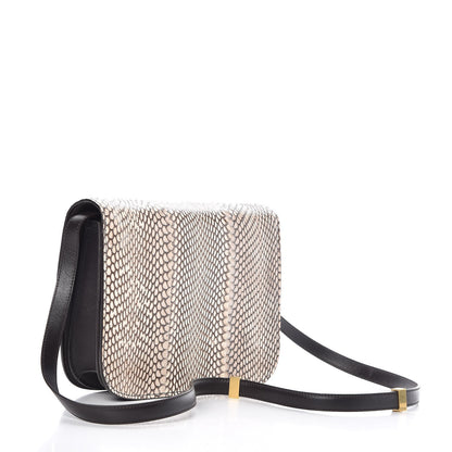 Celine Cobra Calfskin Medium Classic Box Flap Bag Natural 3 of 6