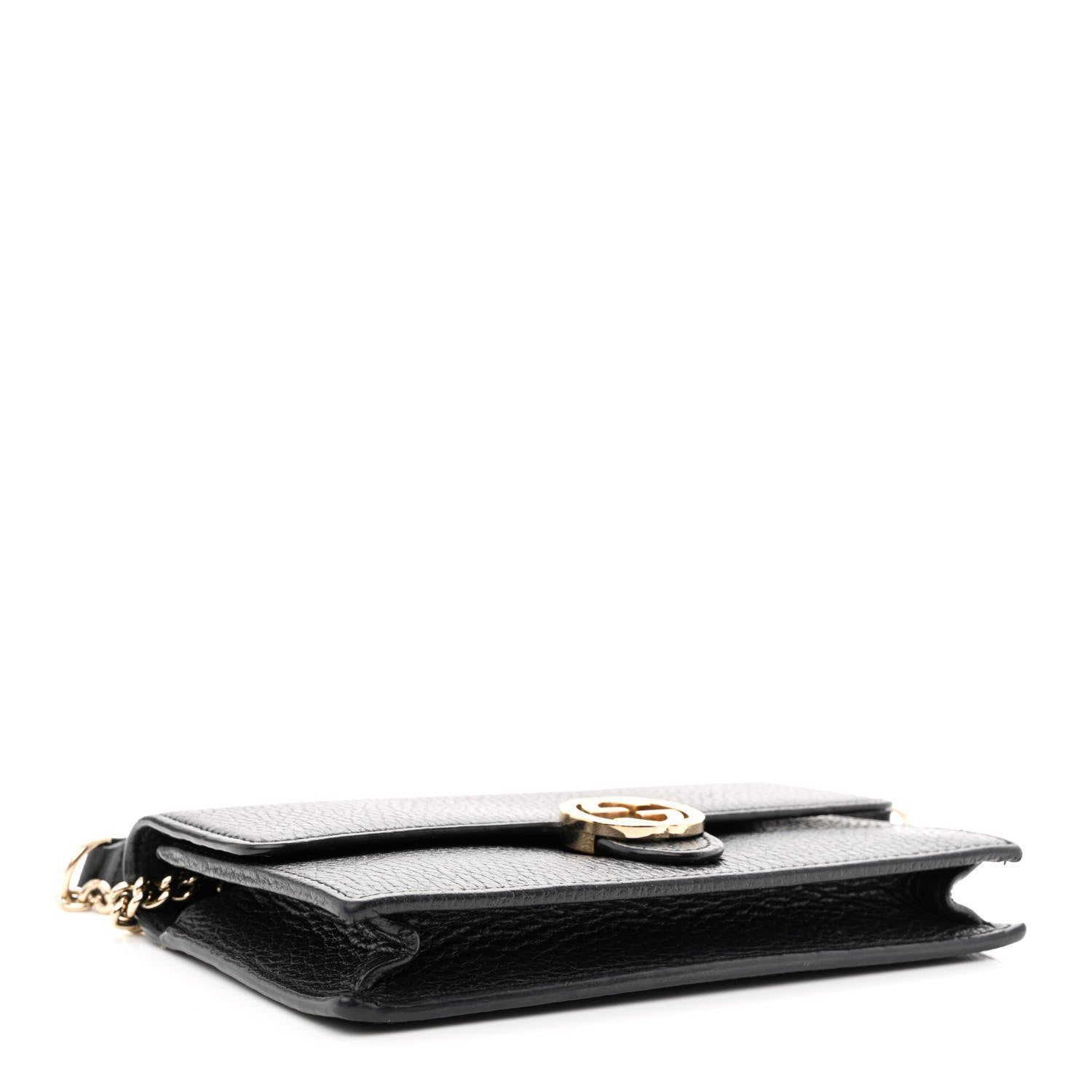 Gucci Dollar Calfskin Interlocking G Chain Wallet Black 4 of 11