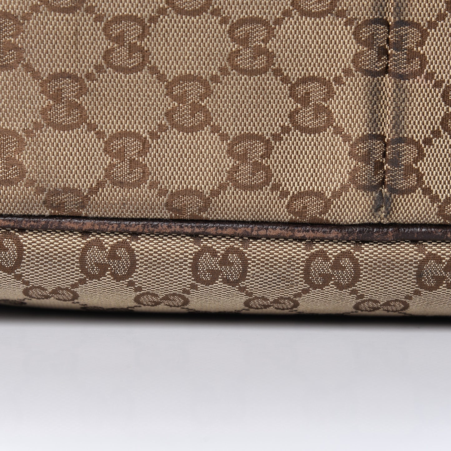 Monogram Natural Pigskin Large Diaper Bag Beige Ebony Cocoa Dark Chocolate