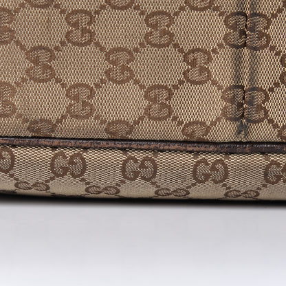Gucci Monogram Natural Pigskin Large Diaper Bag Beige Ebony Cocoa Dark Chocolate 30 of 32