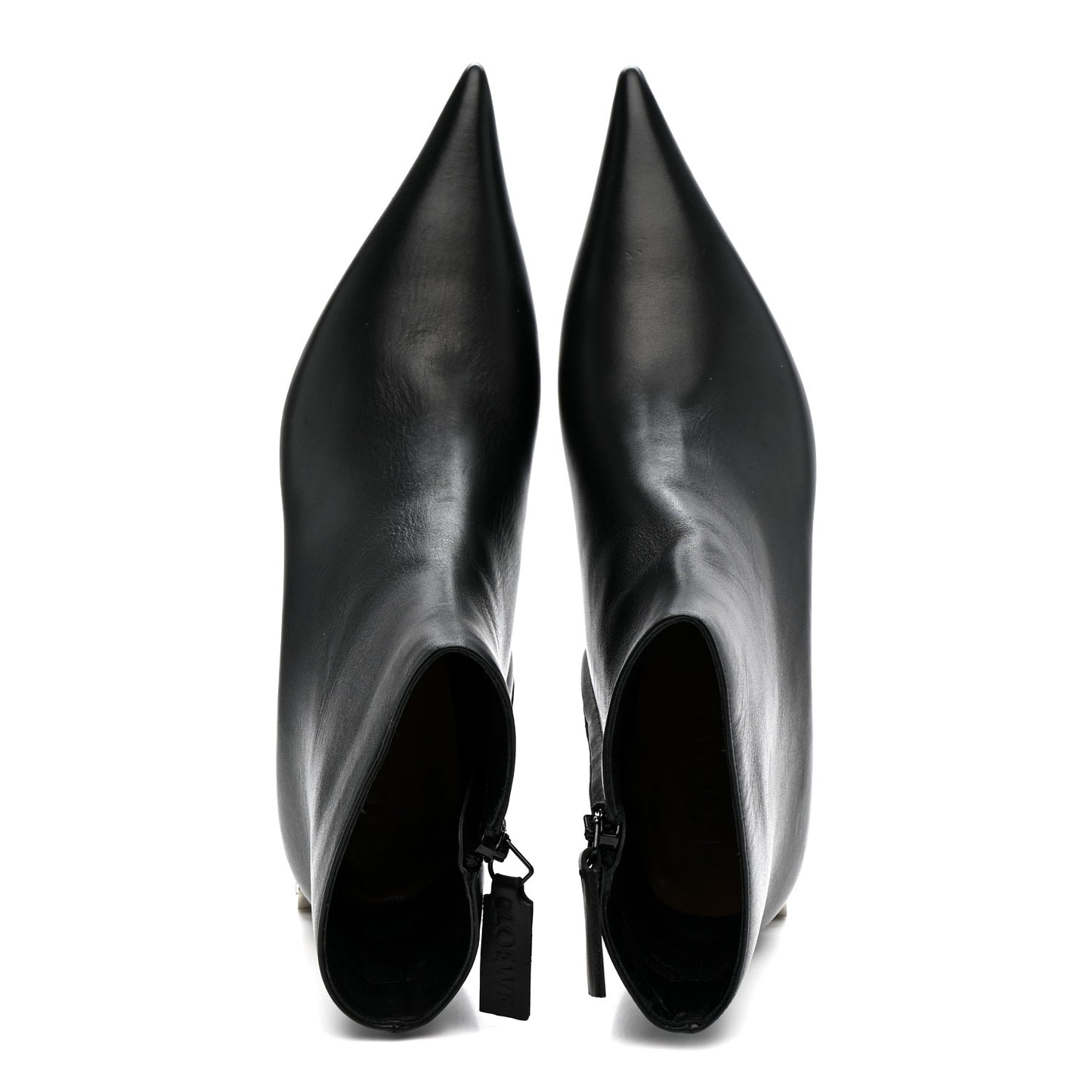 Calfskin Anagram Ankle Boots 37 Black