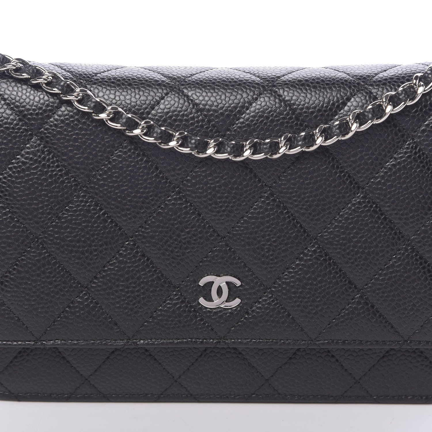 Chanel Caviar Quilted Wallet On Chain WOC Black 12 of 13