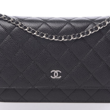 Chanel Caviar Quilted Wallet On Chain WOC Black 12 of 13