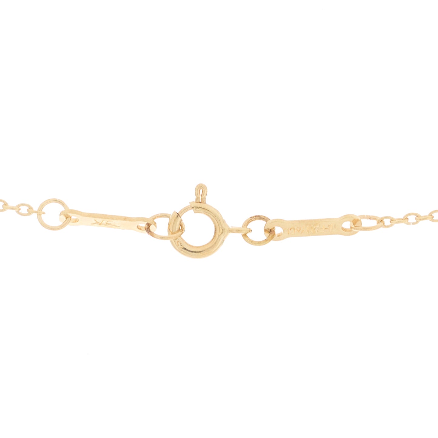 18K Yellow Gold 14mm Elsa Peretti Open Heart Pendant Necklace