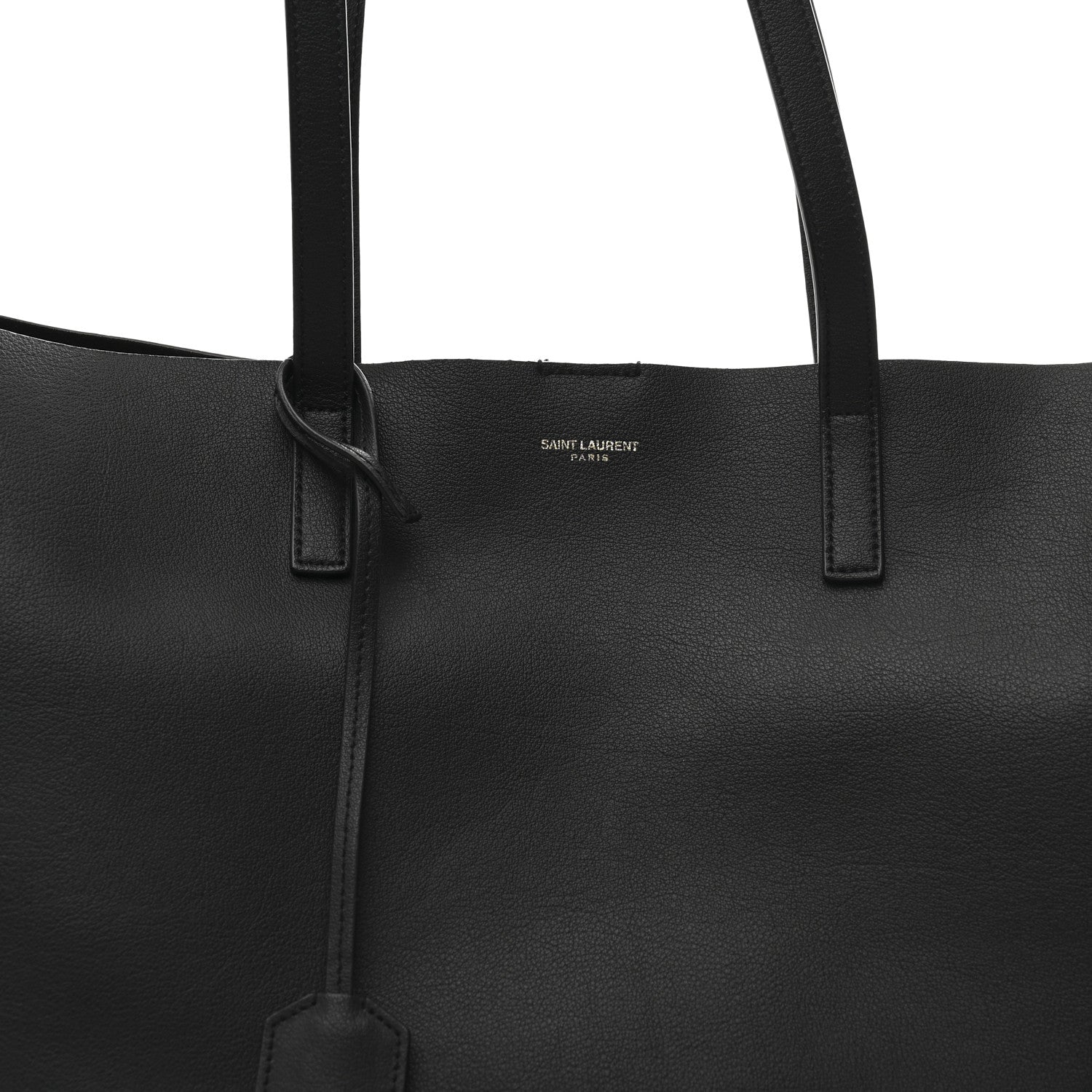 Saint Laurent Calfskin Large Shopping Tote Black 9 of 11