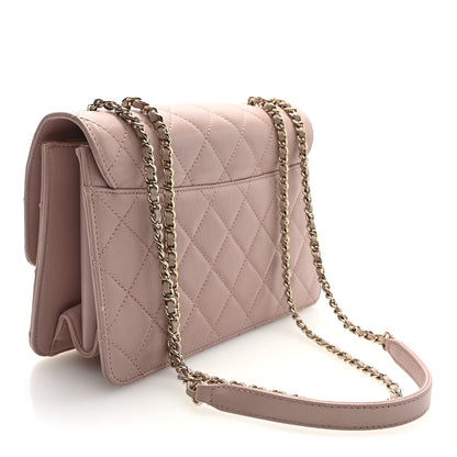 Chanel Sheepskin Quilted Beauty Lock Flap Pink 3 of 10