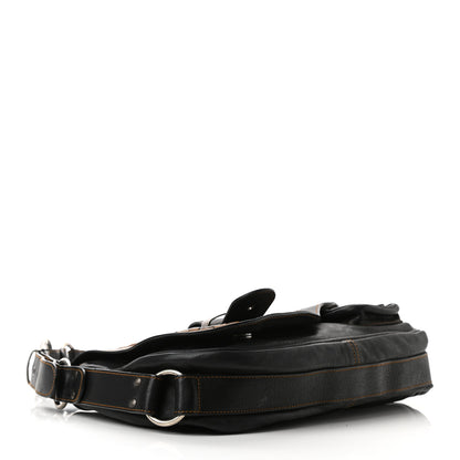 Christian Dior Calfskin Medium Gaucho Double Saddle Bag Black 11 of 21