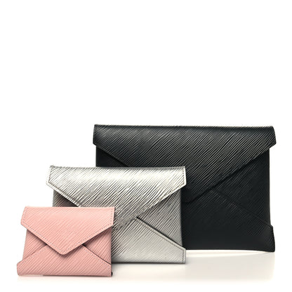 Louis Vuitton Epi Kirigami Pochette Set Black Silver Rose Ballerine 1 of 13