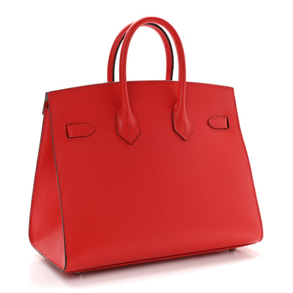 Hermes Epsom Birkin Sellier 25 Rouge De Coeur 3 of 11